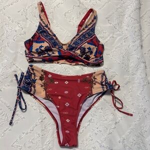 Cupshe Tribal Print Bikini Set